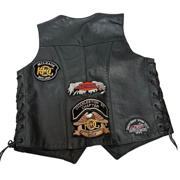 Antelope Creek Leather Lady Harley Vest Women’s Sz. S - Picture 2 of 9